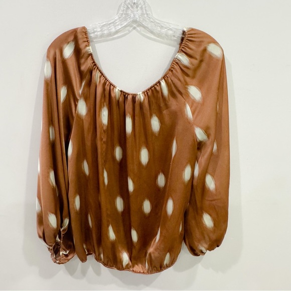 Vince Camuto flowy chiffon bubble sleeve top ❤️ - Picture 4 of 6
